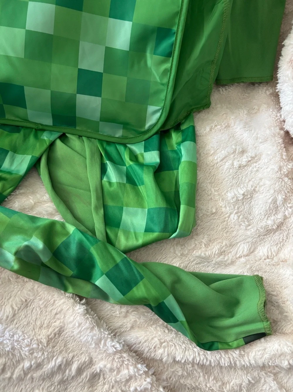 Minecraft  creeper. Kids Costume - Green Lg 10- - Picture 3 of 3